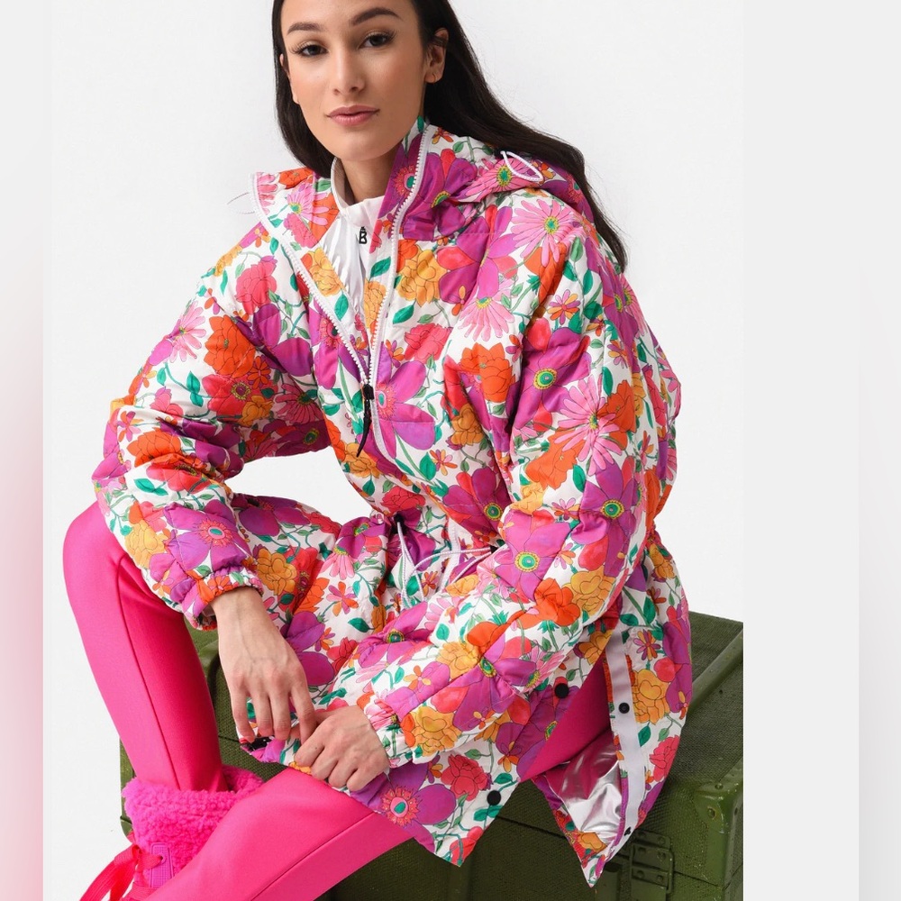 LOVESHACKFANCY X BOGNER FIRE + ICE Yama-D Printed Down Ski Jacket - Insu…